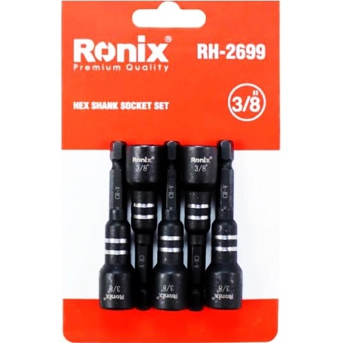 آچار بکس رونیکس مدل RH-2699 سایز 3/8 میلی متر بسته 5 عددی