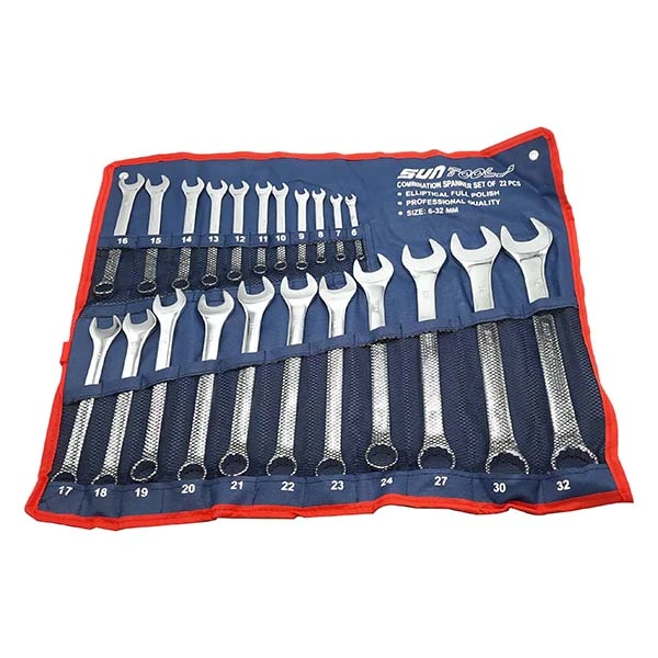 آچار یکسر رینگ یکسر تخت 22 عددی صنعتی سان تولز مدل SU-38522 مناسب تعمیرگاه ها و مکانیکی سنگین