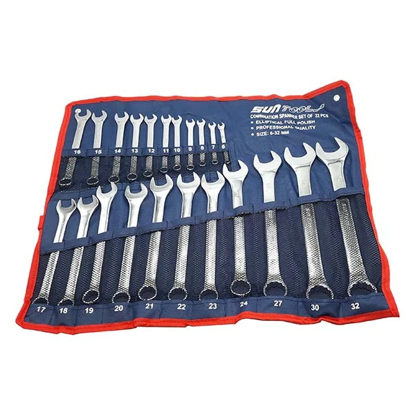 آچار یکسر رینگ یکسر تخت 22 عددی صنعتی سان تولز مدل SU-38522 مناسب تعمیرگاه ها و مکانیکی سنگین